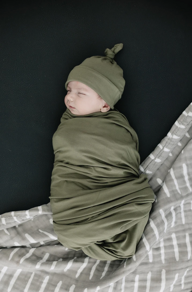 Dusty Blue Newborn Knot Hat