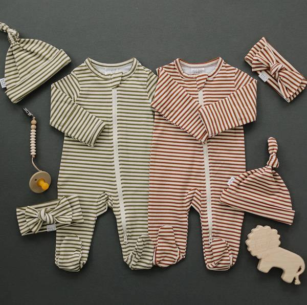 Rust Stripe Zipper