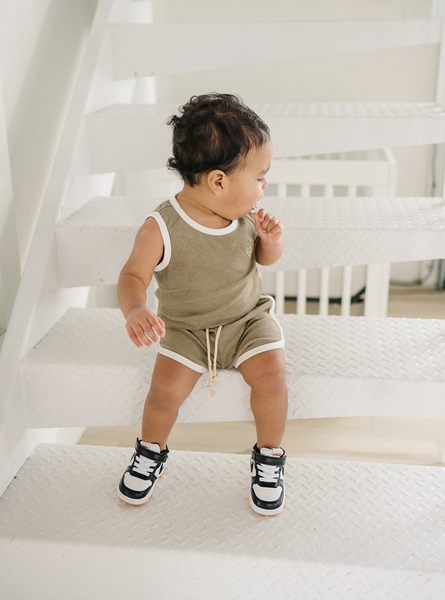 Terry Cloth Short Set - Green