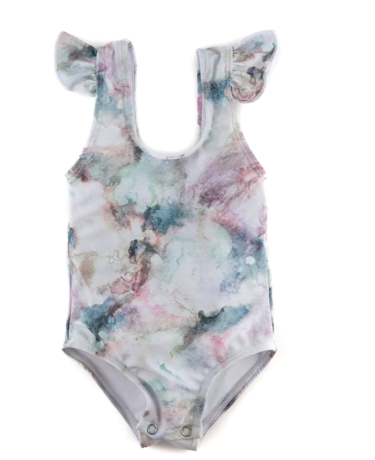 Ruffle Shoulder One Piece - River