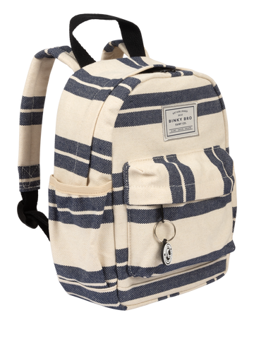 Backpack (Navy Striped Canvas)