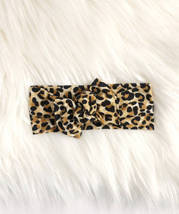 Tie On Headband - Cheetah