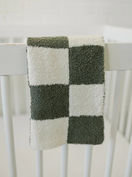Plush Blanket - Green Checkered