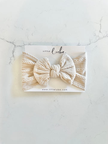 Cable Knit Headband - Cream