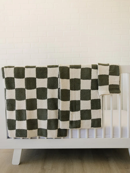 Plush Blanket - Green Checkered