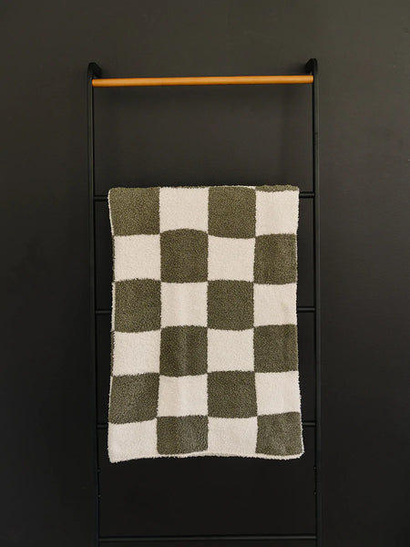 Plush Blanket - Green Checkered